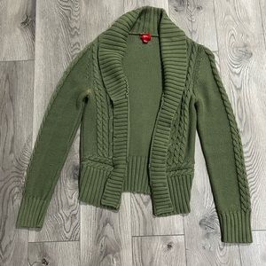 Merino green cardigan